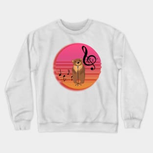 Funny Bear Singing Crewneck Sweatshirt